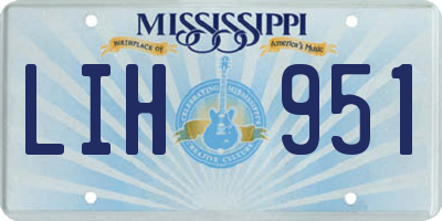 MS license plate LIH951
