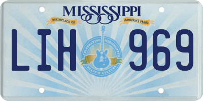 MS license plate LIH969