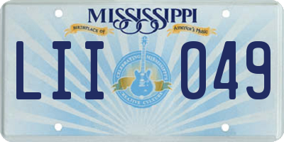 MS license plate LII049
