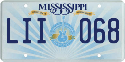 MS license plate LII068