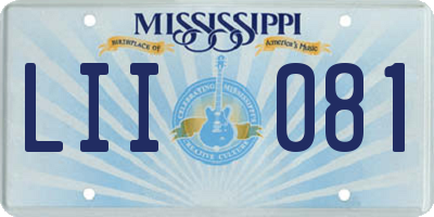 MS license plate LII081