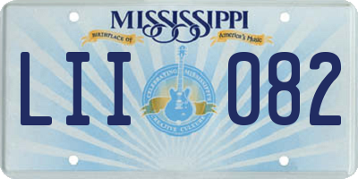 MS license plate LII082