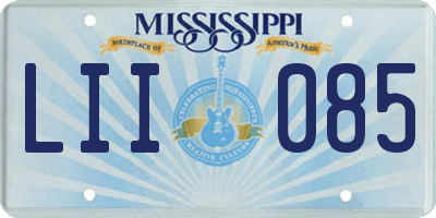 MS license plate LII085