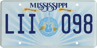 MS license plate LII098