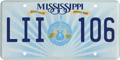 MS license plate LII106