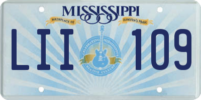 MS license plate LII109