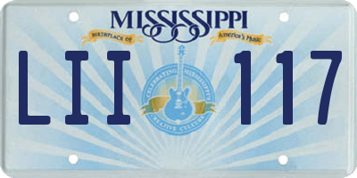 MS license plate LII117