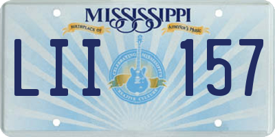 MS license plate LII157