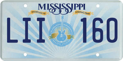 MS license plate LII160