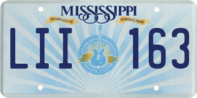 MS license plate LII163