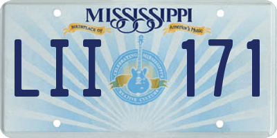 MS license plate LII171