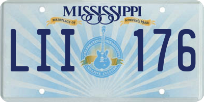 MS license plate LII176