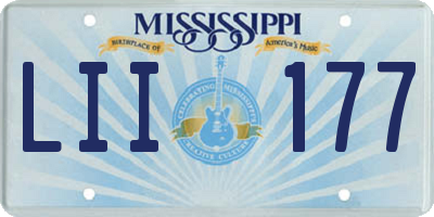 MS license plate LII177