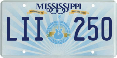 MS license plate LII250