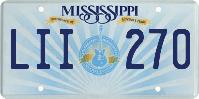 MS license plate LII270