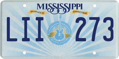 MS license plate LII273
