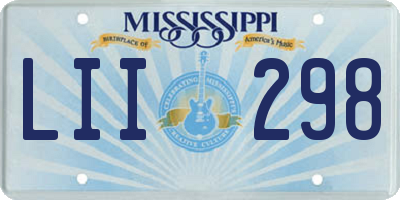 MS license plate LII298