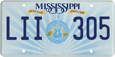 MS license plate LII305