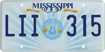 MS license plate LII315