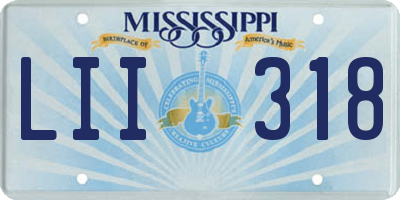 MS license plate LII318