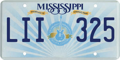 MS license plate LII325