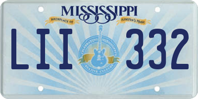 MS license plate LII332