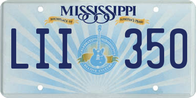 MS license plate LII350