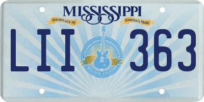 MS license plate LII363