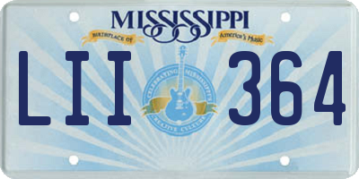 MS license plate LII364