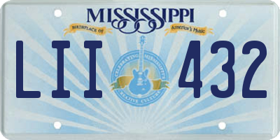 MS license plate LII432