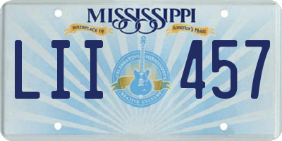MS license plate LII457