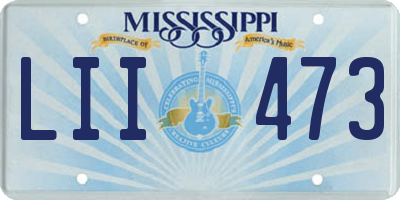 MS license plate LII473