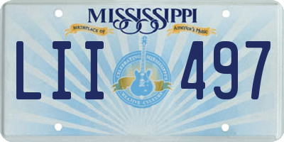 MS license plate LII497