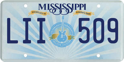 MS license plate LII509