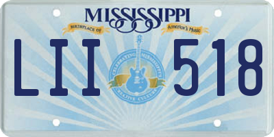MS license plate LII518