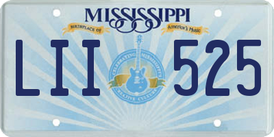 MS license plate LII525