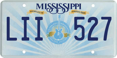 MS license plate LII527
