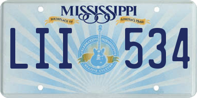 MS license plate LII534