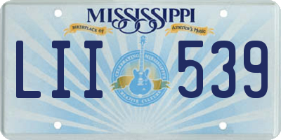 MS license plate LII539