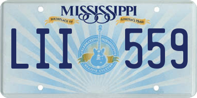 MS license plate LII559