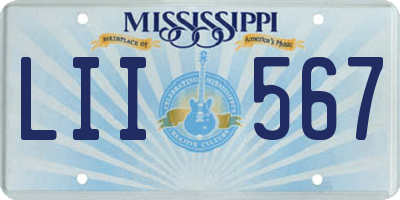 MS license plate LII567