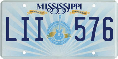 MS license plate LII576