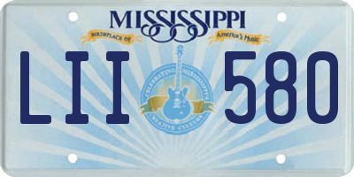 MS license plate LII580