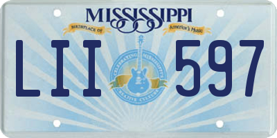 MS license plate LII597