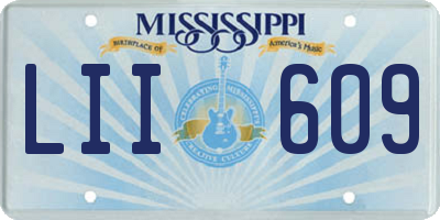 MS license plate LII609