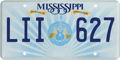 MS license plate LII627