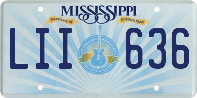 MS license plate LII636