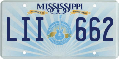 MS license plate LII662