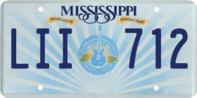 MS license plate LII712