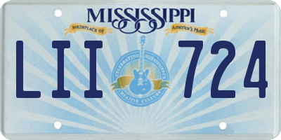 MS license plate LII724